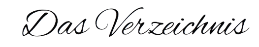Das Verzeichnis